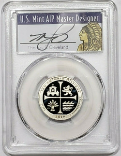2019-S 25C SAN ANTONIO MISSIONS NP PR70DCAM FS Cleveland Native Nickel Coin.