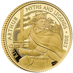 2023 £25 Great Britain Myths N Legends KING ARTHUR 1/4 Oz GOLD Proof Coin.