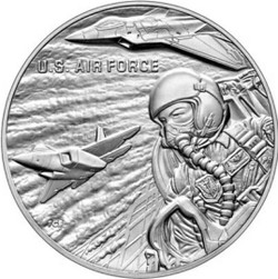 2022-P U.S AIR FORCE F-22 1 Oz Silver Medal.