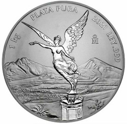 2021 1 Kilo Silver MEXICAN LIBERTAD Reverse Proof Coin WITH COA # 8 OF 250.
