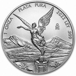 2022 1 Oz Silver MEXICAN LIBERTAD BU Coin.