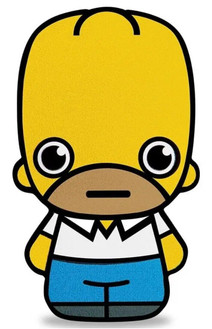 2022 1 Oz Silver $1 Tuvalu MINI HOMER SIMPSON Proof Coin.