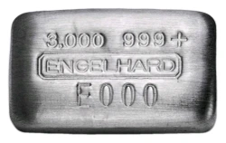 3 Oz Silver ENGELHARD Cast Bar.