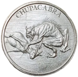 2 Oz Silver CHUPACABRA Coin.