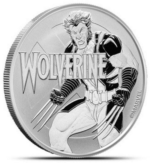 2021 1 Oz Silver $1 Tuvalu WOLVERINE Marvel Comics Coin.