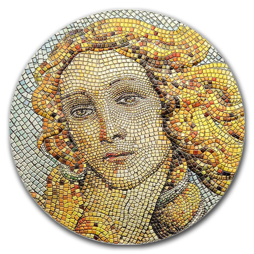 2017 3 Oz Silver $20 Cook Islands BIRTH OF VENUS GREAT MICROMOSAIC PASSION High Relief Coin.