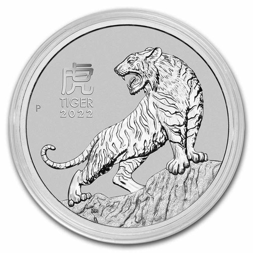 2022 1 Oz PLATINUM $100 Australia LUNAR YEAR OF THE TIGER Serie III BU Coin.