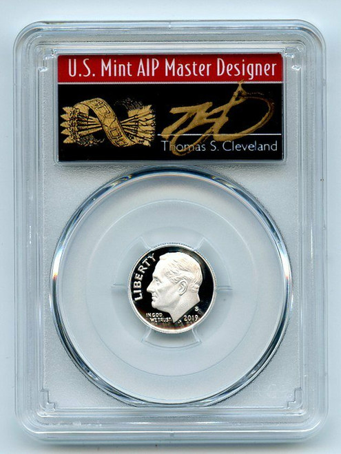 2019-S 10C Silver ROOSEVELT Dime PCGS PR70DCAM FDOI Thomas Cleveland Arrows.
