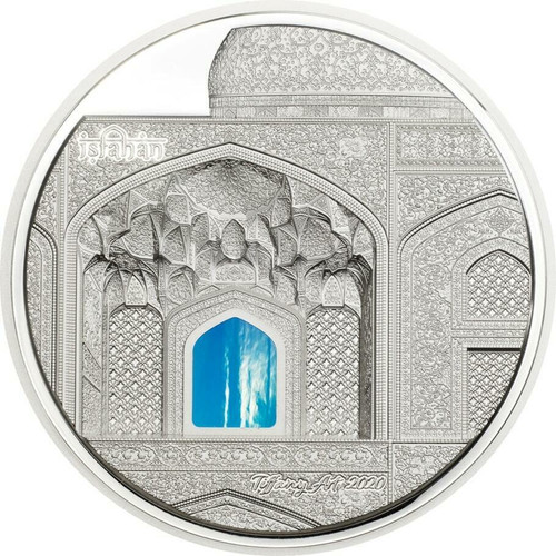 2020 3 Oz PROOF Silver $20 Palau Tiffany Art ISFAHAN Coin.