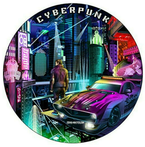 2021 2 Oz Silver $5 Niue CYBERPUNK The Punk Universe Coin.