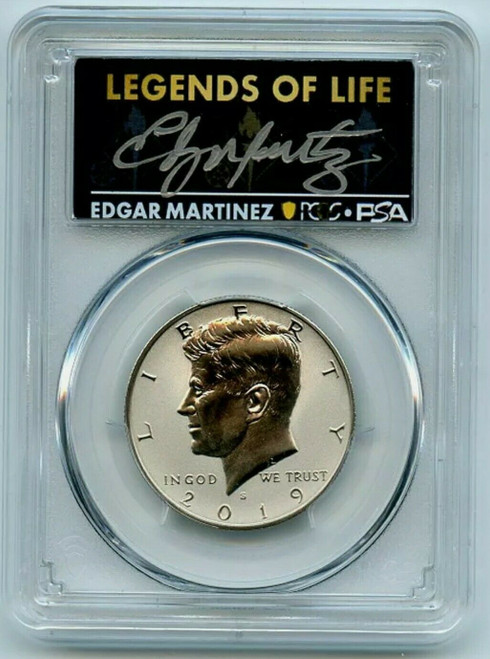 2019-S 50C Legends Of Life REVERSE PROOF KENNEDY PCGS PR70 Edgar Martinez Coin.