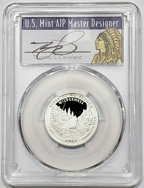 2019-S 25C FRANK CHURCH RIVER NP PR70DCAM FDOI Cleveland Native Silver Coin.