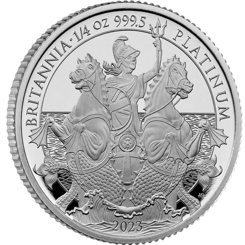 2023 £25 Great Britain BRITANNIA 1/4 Oz PLATINUM Proof Coin.