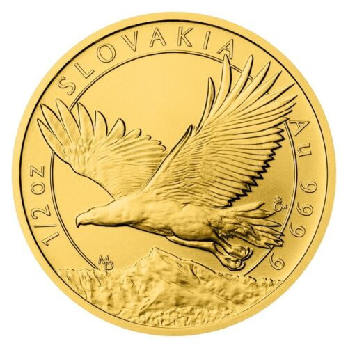 2023 1/2 Oz GOLD $25 Niue SLOVAKIA EAGLE Coin.
