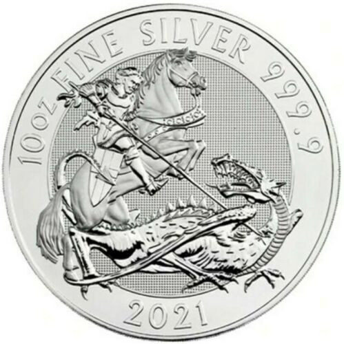 2021 10 Oz Silver £10 Great Britain VALIANT Coin.