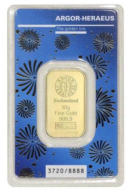 2023 10 Gram GOLD Argor Heraeus YEAR OF THE RABBIT Bar In Assay.