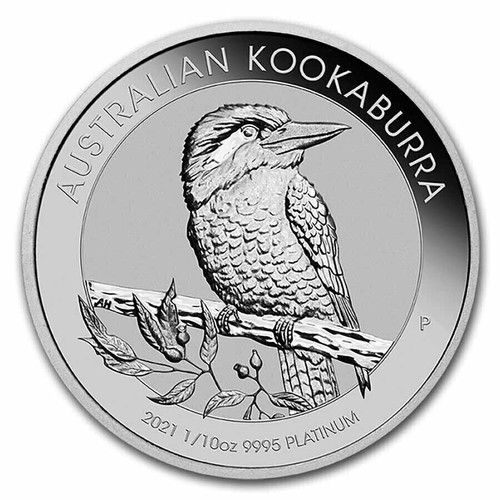 2021 1/10 Oz PLATINUM $15 Australia KOOKABURRA Coin.