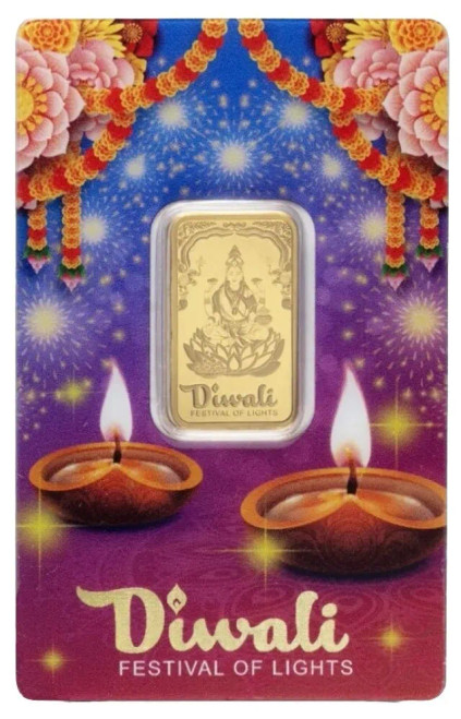 2023 10 Grams GOLD Pamp Suisse Festival Of Lights DIWALI Bar In Assay.