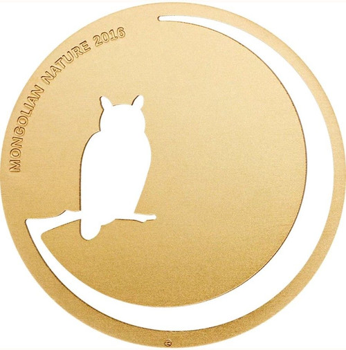 2016 1/2 Oz Silver 500 Togrog MONGOLIAN NATURE OWL Coin.