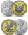 2021 2 x 1 Oz Silver ENNOBLED AMERICAN EAGLE Type 1 N Type 2 Coins Set.
