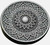 2020 3 Oz Silver $10 Fiji PERSIAN Mandala Art VI Coin WITH White Jasper Insert.