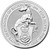 2021 2 Oz Silver UK Queen Beast WHITE GREYHOUND OF RICHMOND Coin.