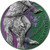 2022 2 Oz Silver 10 Mark Germany Glow In The Dark GERMANIA FENRIR Antiqued Colored Coin.