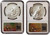 2023-P $1 MORGAN N PEACE DOLLAR NGC MS70 FDOI Miley Frost Signature Coins Silver Set.