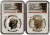 2023-S $1 Reverse Proof MORGAN N PEACE DOLLAR NGC PF70 First Day Baltimore Trolley Label Silver Coins Set.