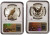 2023-S $1 Reverse Proof MORGAN N PEACE DOLLAR NGC PF70 First Day Baltimore Trolley Label Silver Coins Set.