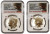 2023-S $1 Reverse Proof MORGAN N PEACE DOLLAR NGC PF70 First Day Baltimore Trolley Label Silver Coins Set.