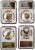 2023-S $1 Reverse Proof MORGAN N PEACE DOLLAR NGC PF70 First Day Baltimore Trolley Label Silver Coins Set.
