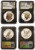 2023-S $1 Reverse Proof MORGAN N PEACE DOLLAR NGC PF70 First Day Of Issue Black Slab Silver Coins Set.