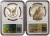 2023-S $1 Reverse Proof MORGAN N PEACE DOLLAR NGC PF70 First Day Of Issue White Slab Silver Coins Set.