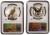 2023-S $1 Reverse Proof MORGAN N PEACE DOLLAR NGC PF70 First Day Of Issue White Slab Silver Coins Set.