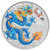 2024 1 Oz Silver $1 Australia BLUE YEAR OF THE DRAGON Pert Mint Stamp Colored Coin In Card.