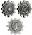 2020 2 x 1 Oz Silver Tuvalu INDUSTRY IN MOTION Gear Shaped Coin Set.