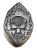 RARE 1.8 Oz Silver FLAMING SKULL Hand Poured Bar.