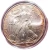 2008 1 Oz Silver $1 AMERICAN EAGLE Uncirculated Coin WITH Beautiful Natural Tone.