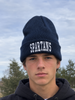 Navy Embroidered Spartans Cuffed Beanie