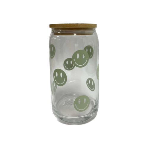 Smiley Face Glass Cup 