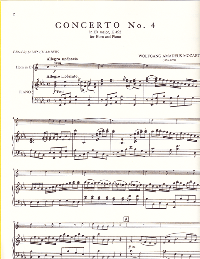 Mozart, Concerto No.4 for French Horn