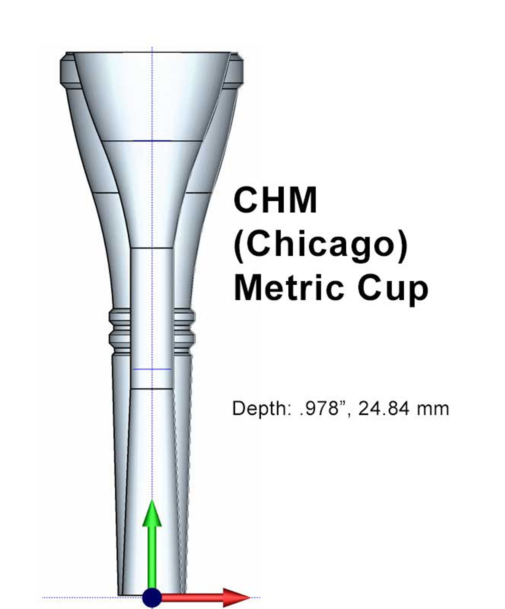 Osmun Metric CH16Me ホルンマウスピースカップ