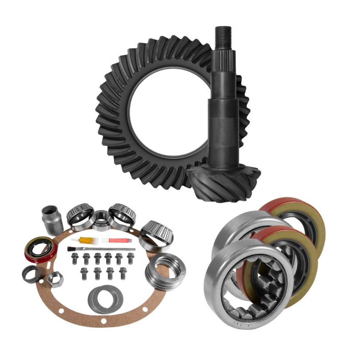 8.2 inch GM 3.55 Rear Ring and Pinion Install Kit 2.25 inch OD Axle Bearings and Seals YGK2210
