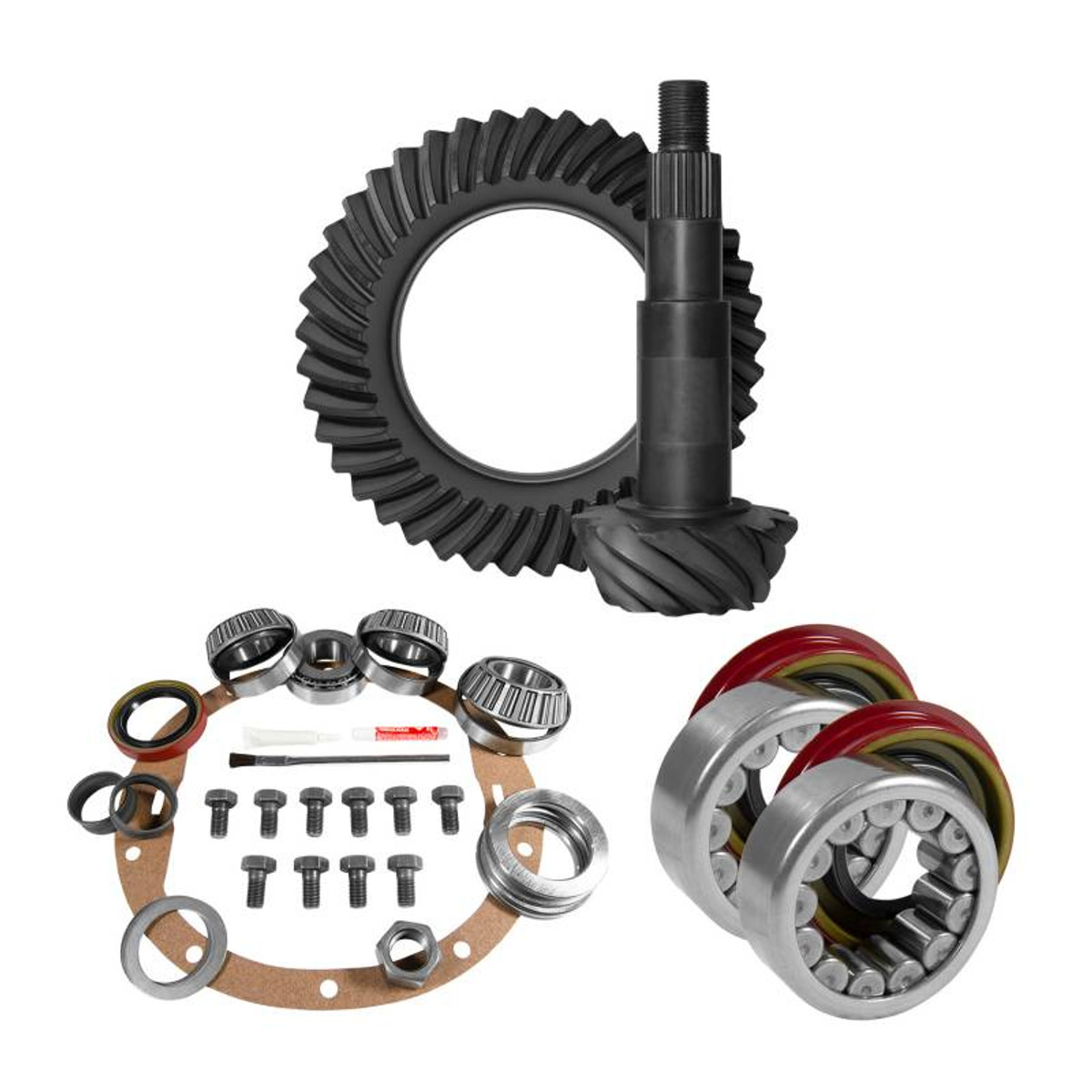 8.5 inch GM 4.11 Rear Ring and Pinion Install Kit Axle Bearings 1.625 inch Case Journal YGK2013