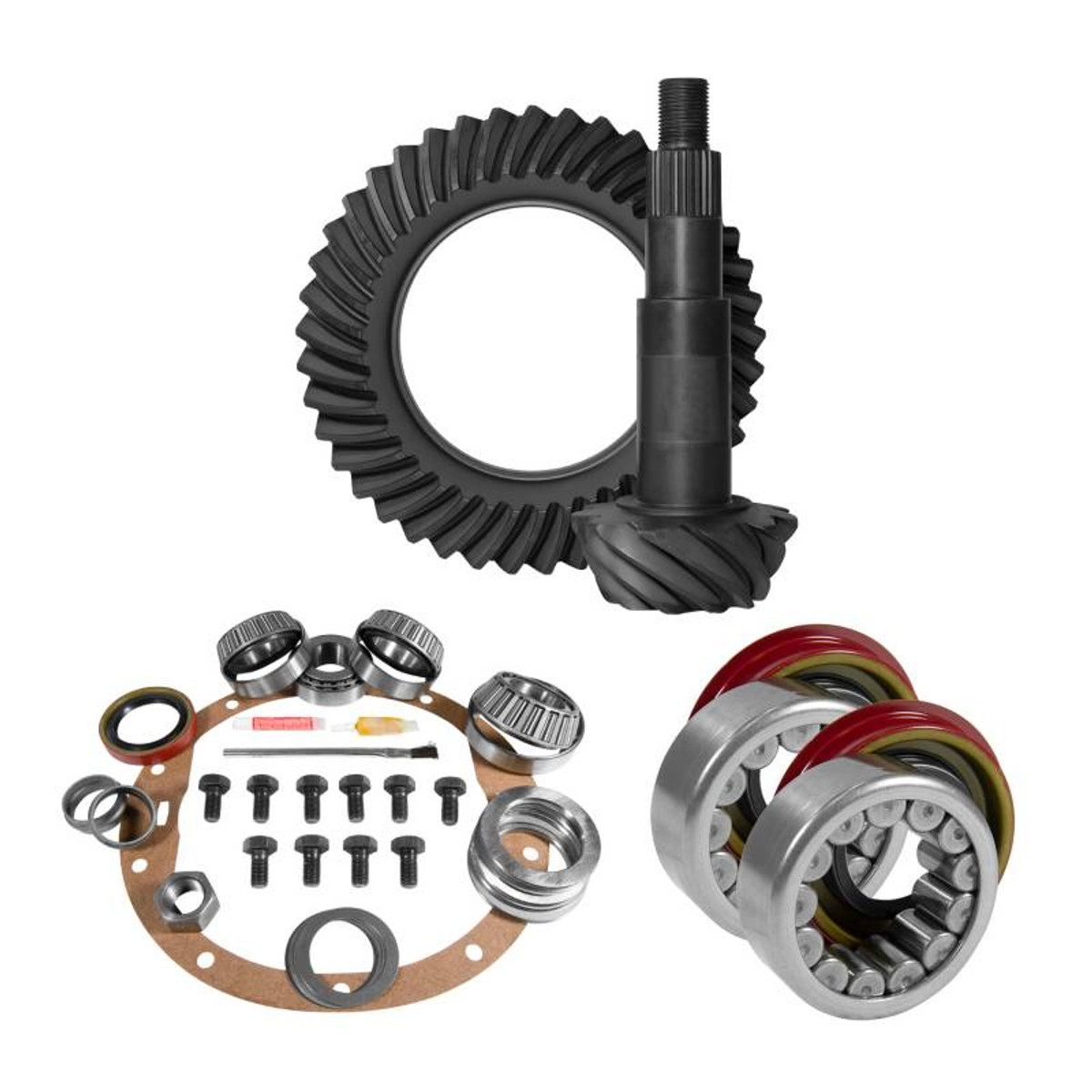 8.5 inch GM 4.11 Rear Ring and Pinion Install Kit Axle Bearings 1.78 inch Case Journal YGK2008