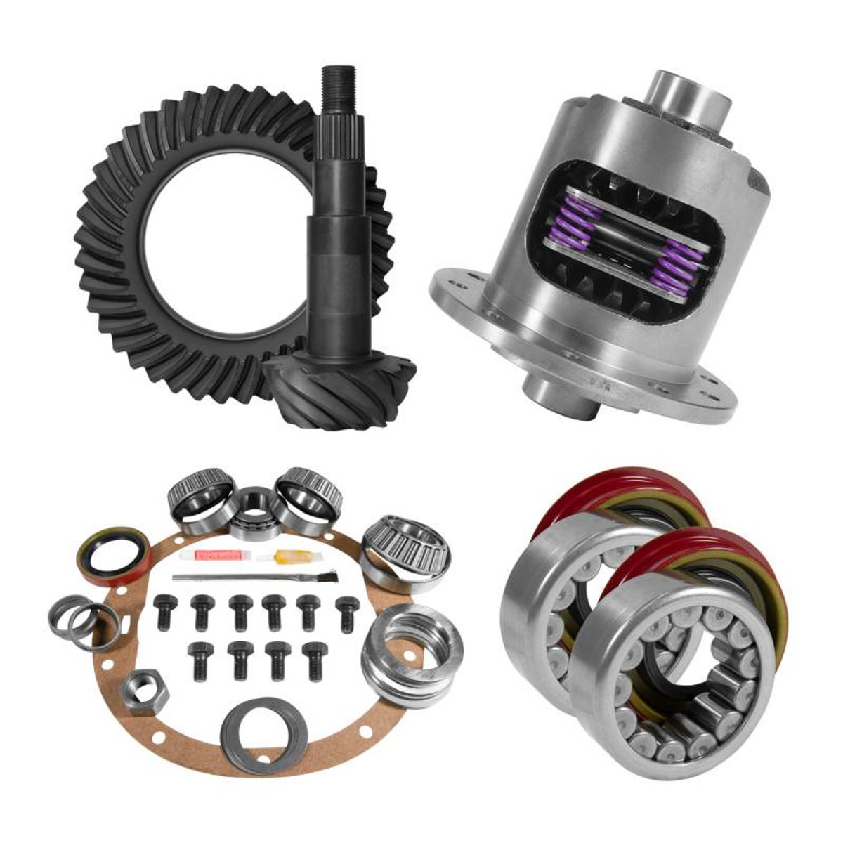8.5 inch GM 4.88 Rear Ring and Pinion Install Kit 30 Spline Positraction Axle Bearings and Seals YGK2005