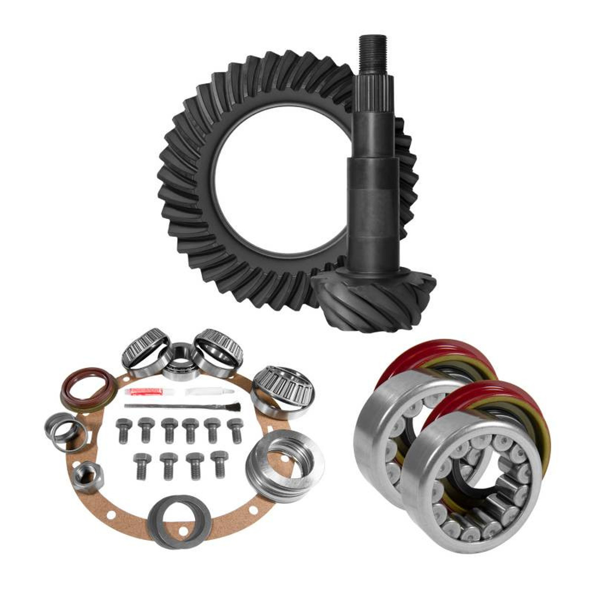 Yukon Gear & Axle 8.6 inch GM 4.56 Rear Ring and Pinion Install Kit Axle Bearings and Seal YGK2024 