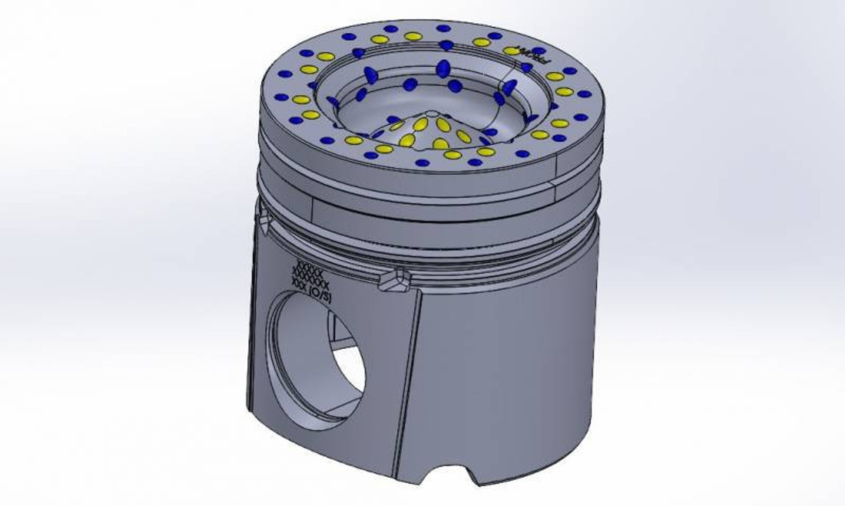 UEM - Speed of Air Hyperformance Pistons Speed of Air Piston & Ring Set (1.0MM OVER) - 2003-2004 Cummins I6 ETC/Non-HO XA7196-1.0K1 