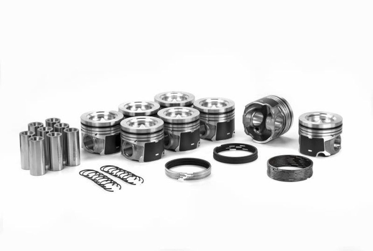 UEM - Dualoy Diesel Pistons DUALOY Piston Kit (1.0MM OVER) - 2008-2010 Ford 6.4L Power Stroke 7205DKT.1.0MM 